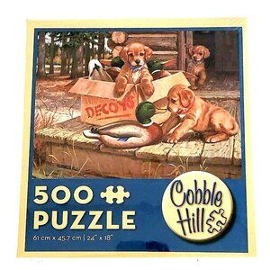 Cobble Hill 500 Piece Puzzle Doggie Decoys Jim Lamb 2011 Wild Wings USA NWT GIFT